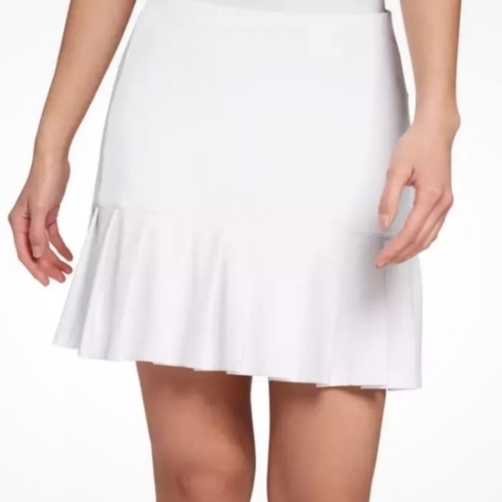 NWT Lady Hagen 17" Pleated Skort White Size XL Tummy Control Golf Pickleball